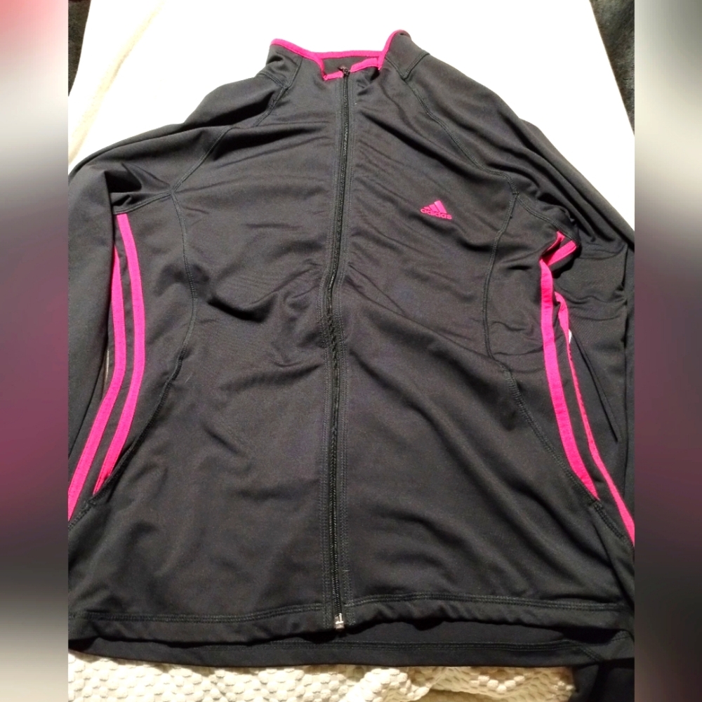 Adidas Long sleeve zip up Lg